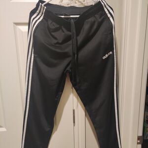 Adidas Men's Black and White Trousers